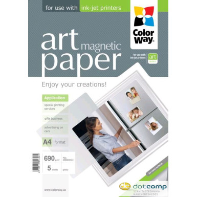 ColorWay CW-PGA690005MA4 Art Magnetic fotópapír A4/5db fényes