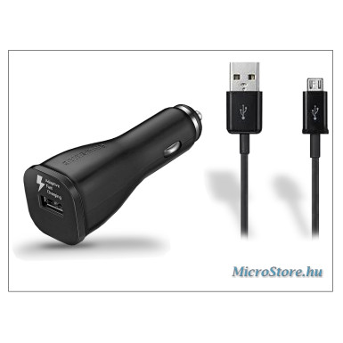 Samsung Samsung gyári USB szivargyújtós töltő adapter + micro USB adatkábel - 5V/2A - EP-LN915U+ECC1DU6BBE black (csomagolás nélküli) SAM-0711