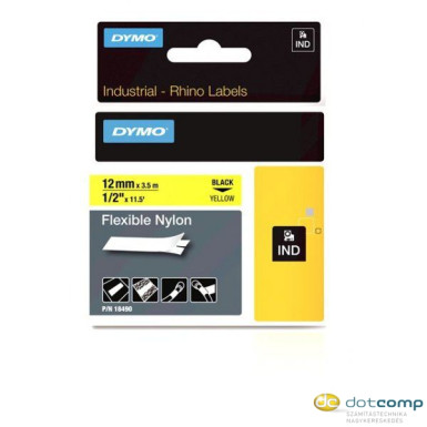 DYMO "Rhino" Feliratozógép szalag nylon 12 mm sárga /18490/