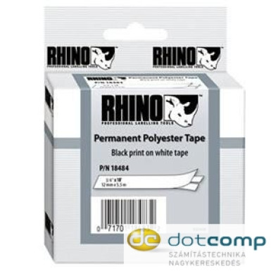 DYMO "Rhino" Feliratozógép szalag poliészter 19 mm fehér /18484/