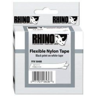 DYMO "Rhino" Feliratozógép szalag nylon 12 mm fehér /18488/
