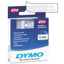 DYMO "D1" Feliratozógép szalag 12 mm x 7 m fehér-víztiszta /45020/