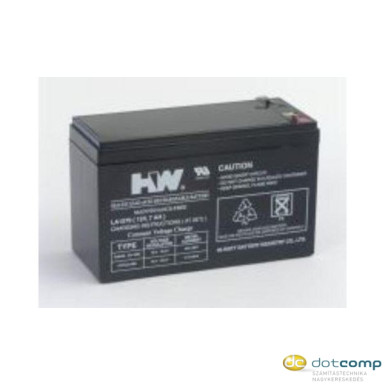 HW zselés akkumulátor 12V 7Ah (7.2 Ah) (HW12/7.0)