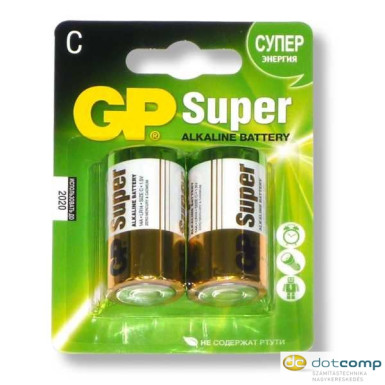 GP 1.5V Super alkáli 14A baby(C) elem (2db/bliszter) /GP14A-BL2/