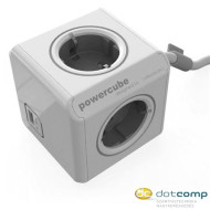 Allocacoc PowerCube Extended USB elosztó 1,5m fehér-szürke /1402/DEEUPC/