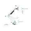 MULTIBRACKETS Gaslift asztali rögzítő LCD/PLAZMA/LED konzol ezüst színű, Vesa 75x75 100x100