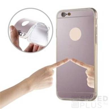 Ut&aacute;ngy&aacute;rtott Sasmung A310 Galaxy A3 (2016) Mirror t&uuml;kr&ouml;s szilikon h&aacute;tlap tok, roz&eacute;arany