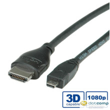 Roline HDMI High Speed Ethernet -- micro HDMI kábel 2m /11.04.5581-10/