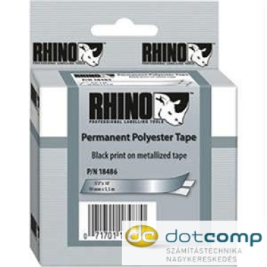 DYMO "Rhino" Feliratozógép szalag poliészter 12 mm fémes /18486/