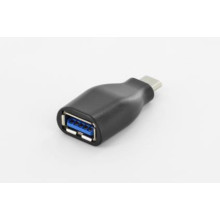 ASSMANN USB 3.0 SuperSpeed Adapter USB C M (plug)/USB A F (jack) black AK-300506-000-S