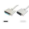 ASSMANN LPT Extension cable DSUB25 M (plug)/DSUB25 F (jack) 3m beige AK-610201-030-E