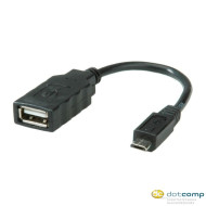 Roline USB2.0 OTG kábel 15 cm /11.02.8311-25/