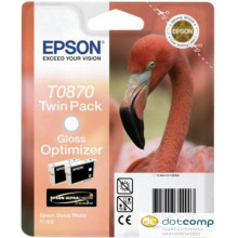 Epson T0870 tintapatron Dupla csomag Gloss Optimizer Ultra Gloss High-Gloss 2 /C13T08704010/