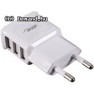 Hálózati töltő 3xUSB aljzattal 3100mA Akyga AK-CH-05