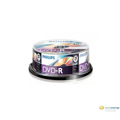 Philips DVD-R 4.7GB 16X DVD lemez hengeres 25db/cs