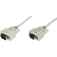 ASSMANN RS232 Extension cable DSUB9 M (plug)/DSUB9 F (jack) 5m beige AK-610203-050-E