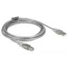 Delock Cable USB 2.0 Type-A male USB 2.0 Type-B male 3m transparent 83895