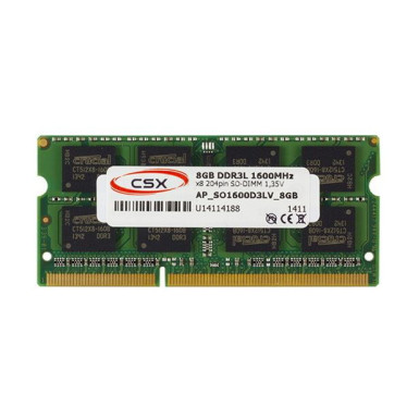 8GB 1600MHz CSX DDRIII So-Dimm RAM 1,35V SO1600D3LV CSXA-PSO-1600D3L-8GB