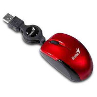 GENIUS Traveler Micro Optical USB Ruby Optikai,USB,Red,1200DPI