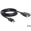 DELOCK Displayport male DVI 24+1 male 2m 82591