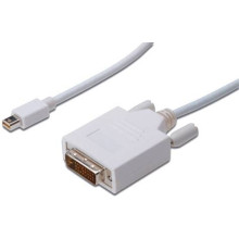 ASSMANN Displayport 1.1a Adapter Cable miniDP M (plug)/DVI-D (24+1) M (plug) 1m AK-340305-010-W OEM