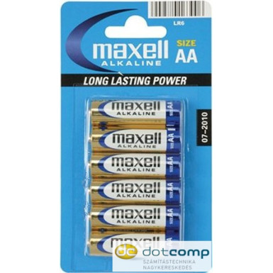Maxell 1.5V Alkáli AA ceruza elem (6db / csomag) /LR6/