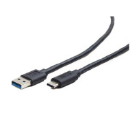 Gembird USB 3.0 cable to type-C (AM/CM), 1m, black CCP-USB3-AMCM-1M