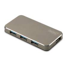 DIGITUS Hub 4-port USB 3.0 SuperSpeed, Power Supply, HQ aluminum DA-70240
