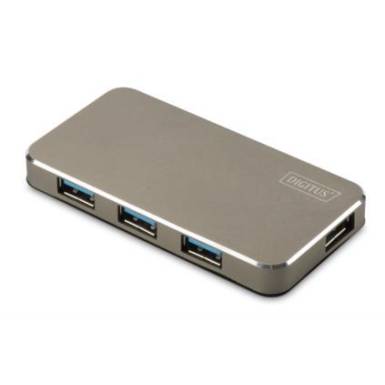 DIGITUS Hub 4-port USB 3.0 SuperSpeed, Power Supply, HQ aluminum DA-70240 DIGITUS Hub 4-port USB 3.0 SuperSpeed, Power Supply, HQ aluminum DA-70240