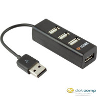 Yenkee 4xUSB2 Hub fekete /YHB 4001BK/