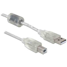 USB2.0 A-B  0,5m Delock 82057 ferritgyűrűvel