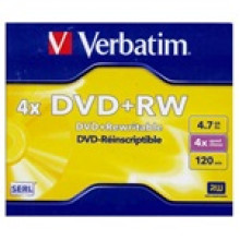 Verbatim DVD+RW [ jewel case 5   4.7GB   4x ] 43229