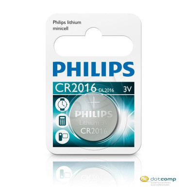 Philips 3V Lítium gombelem /CR2016/01B/