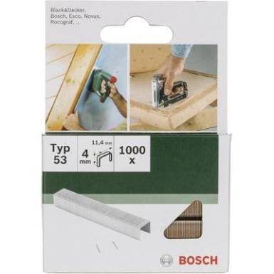 Kapocs 53-es típus 1000 db Bosch 2609255857 Kapocstípus 53 Méret (H x Sz) 4 mm x 11.4 mm Kapocs 53-es típus 1000 db Bosch 2609255857 Kapocstípus 53 Méret (H x Sz) 4 mm x 11.4 mm