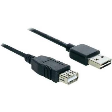 USB k&aacute;bel [1x USB 2.0 dug&oacute; A - 1x USB 2.0 aljzat A] 1 m Fekete Delock