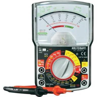 Analóg multiméter 10A/DC, 500V AC/DC Voltcraft VC-2030A Analóg multiméter 10A/DC, 500V AC/DC Voltcraft VC-2030A