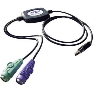 PS/2 / USB Billentyűzet/eg&eacute;r Csatlakoz&oacute;k&aacute;bel [2x PS/2 alj - 1x USB 1.1 dug&oacute;, A t&iacute;pus&uacute;] 0.90 m Fekete ATEN