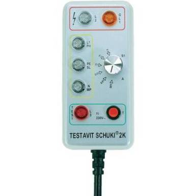 Konnektor teszter, hálózati csatlakozó teszter Testboy Schuki® 2K Konnektor teszter, hálózati csatlakozó teszter Testboy Schuki® 2K