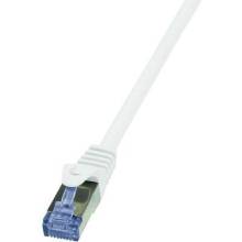 RJ45 Hálózati csatlakozókábel, CAT 6A S/FTP [1x RJ45 dugó - 1x RJ45 dugó] 7,5 m, fehér LogiLink CQ3081S