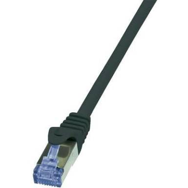 RJ45 H&aacute;l&oacute;zati csatlakoz&oacute;k&aacute;bel, CAT 6A S/FTP [1x RJ45 dug&oacute; - 1x RJ45 dug&oacute;] 1 m, fekete LogiLink