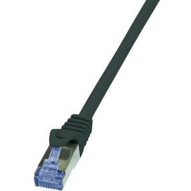 RJ45 H&aacute;l&oacute;zati csatlakoz&oacute;k&aacute;bel, CAT 6A S/FTP [1x RJ45 dug&oacute; - 1x RJ45 dug&oacute;] 2 m, fekete LogiLink