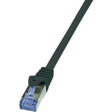 RJ45 H&aacute;l&oacute;zati csatlakoz&oacute;k&aacute;bel, CAT 6A S/FTP [1x RJ45 dug&oacute; - 1x RJ45 dug&oacute;] 3 m, fekete LogiLink