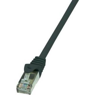 RJ45 H&aacute;l&oacute;zati csatlakoz&oacute;k&aacute;bel, CAT 6 F/UTP [1x RJ45 dug&oacute; - 1x RJ45 dug&oacute;] 3 m, fekete LogiLink