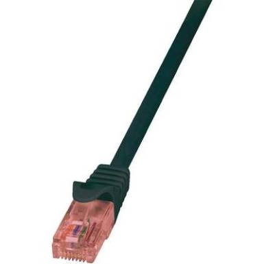 RJ45 H&aacute;l&oacute;zati csatlakoz&oacute;k&aacute;bel, CAT 6 U/UTP [1x RJ45 dug&oacute; - 1x RJ45 dug&oacute;] 0,5 m, fekete LogiLink CQ2023U