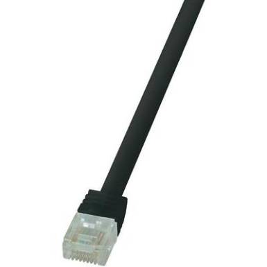 RJ45 H&aacute;l&oacute;zati csatlakoz&oacute;k&aacute;bel, CAT 6 U/UTP [1x RJ45 dug&oacute; - 1x RJ45 dug&oacute;] 0,25 m, fekete LogiLink CF2013U