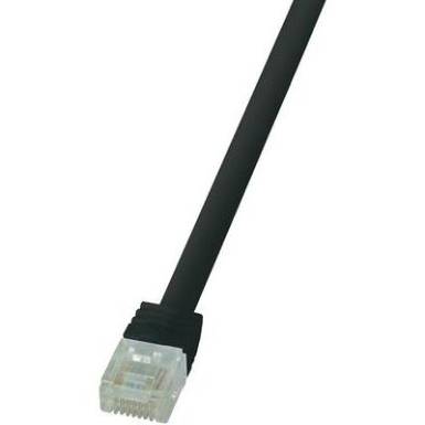 RJ45 H&aacute;l&oacute;zati csatlakoz&oacute;k&aacute;bel, CAT 6 U/UTP [1x RJ45 dug&oacute; - 1x RJ45 dug&oacute;] 0,5 m, fekete LogiLink CF2023U