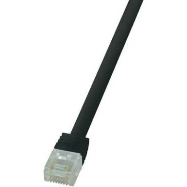 RJ45 H&aacute;l&oacute;zati csatlakoz&oacute;k&aacute;bel, CAT 6 U/UTP [1x RJ45 dug&oacute; - 1x RJ45 dug&oacute;] 20 m, fekete LogiLink