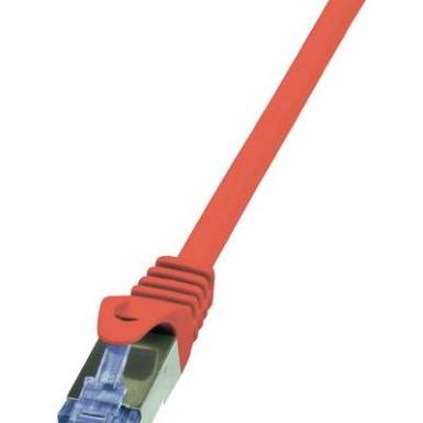 RJ45 H&aacute;l&oacute;zati csatlakoz&oacute;k&aacute;bel, CAT 6A S/FTP [1x RJ45 dug&oacute; - 1x RJ45 dug&oacute;] 0,25 m, piros LogiLink