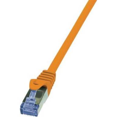 RJ45 H&aacute;l&oacute;zati csatlakoz&oacute;k&aacute;bel, CAT 6A S/FTP [1x RJ45 dug&oacute; - 1x RJ45 dug&oacute;] 0,25 m Narancs LogiLink