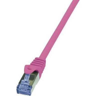 RJ45 H&aacute;l&oacute;zati csatlakoz&oacute;k&aacute;bel, CAT 6A S/FTP [1x RJ45 dug&oacute; - 1x RJ45 dug&oacute;] 5 m Pink LogiLink